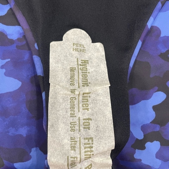 NWT Athleta Blue Black Freestyle Camo Bikini Bottom Size L - Picture 8 of 10